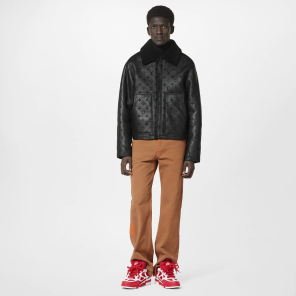 Louis Vuitton Shearling Embossed Monogram Jacket